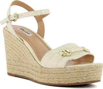 Dune London Womens Ladies Kai - Snaffle-Trim Leather Espadrille Wedges - Beige Leather (archived) - Size UK 8