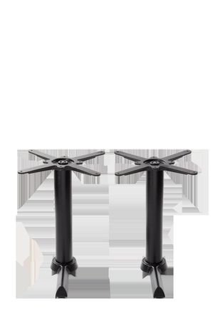 Netfurniture Black Cruciform Table Base - Twin - Coffee Height - 480 Mm