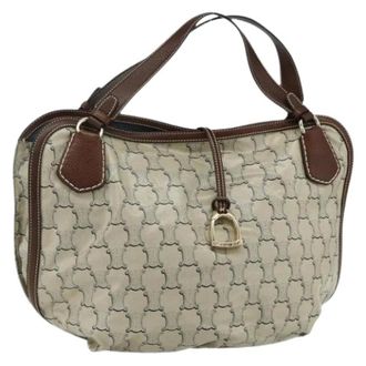 Celine Pre-owned Shoulder Bags, female, Beige, Size: ONE SIZE Pre-owned Macadam Canvas Hand Bag