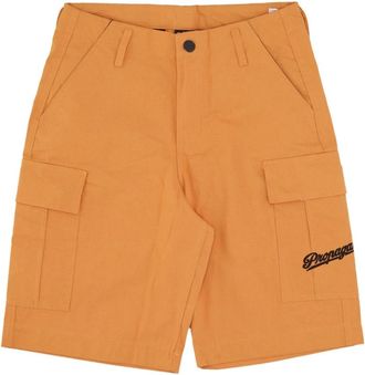 PROPAGANDA Cargo Shorts in Ripstop Stof - Heren - Korte Broeken - Bruin - S - Katoen - Korte Broeken