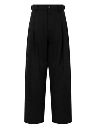 TOMBOY pleated belted trousers - men - Cotton/Rayon - M - Black