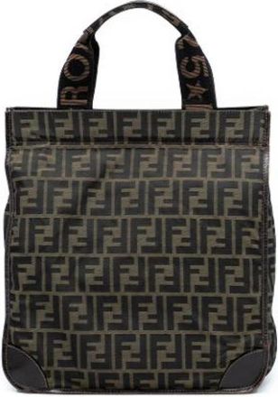 Fendi Pre-owned Tote Bags, female, Brown, Size: ONE SIZE Pre-owned Canvas Tote Bag