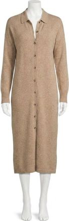 Faherty Coastal Cashmere Maxi Shirtdress In Driftwood