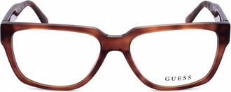 Guess Mens Brown Rectangular Eyeglass Frames GU50150