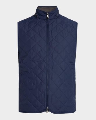 Peter Millar Men & apos;s Essex Quilted Stand-Collar Vest
