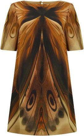 Alberta Ferretti Gedrukte jurk met korte mouwen - Dames - Korte kleedjes - Veelkleurig - M - Kleedjes