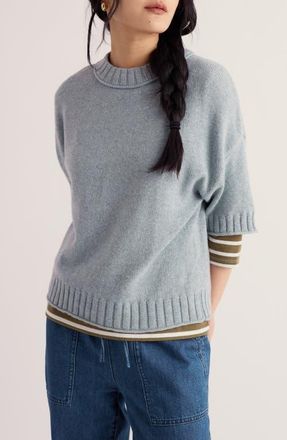 Seasalt Cornwall Fistral Crewneck Sweater in Limpet at Nordstrom, Size 14