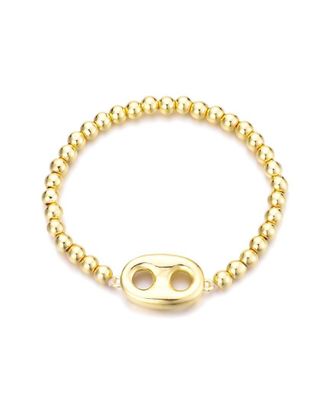 Adornia Adornia Mariner Link Stretch Bead Bracelet