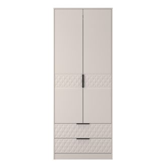 Lewis's Harlequin 2 Drawer Double Wardrobe in Kashmir Matt - Ready Assembled - Lewiss Home | TJ Hughes
