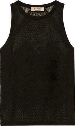 Twin-Set Canotta in rete - Nero