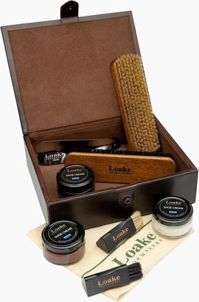 Loake Mens Loake Small Leather Luxury Valet Box Brown - Size: 1 size