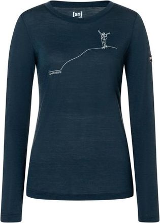 super.natural Berggl&uuml;ck L/S Longsleeve f&uuml;r Damen | blau