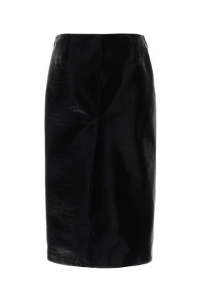Gucci Womens Skirt Blackblackblack Lamb Skin Gonne