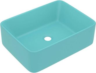 vidaXL Lavabo de lujo cerámica verde claro mate 41x30x12 cm Vidaxl