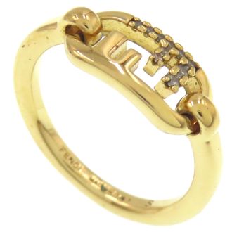 Fendi Gold Gold Band Ring (Pre-Owned)