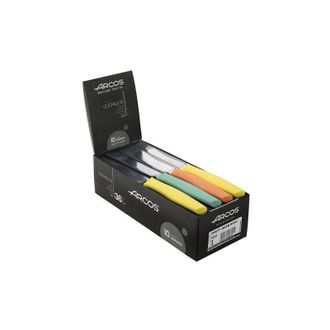 Arcos Arcos Serie Nova, Juego 36 Pzas. Cuchillos Mantequilla, Hoja De Acero Inoxidable De 70 Mm, Mango De Polipropileno En 3 Colores