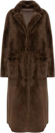 Gimos Cappotto lungo reversibile in montone merino - - Coats - Donna - Marrone - M