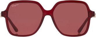 Ferragamo Salvatore Ferragamo Burgundy Square Ladies Sunglasses SF1083S 612 57
