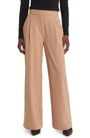 AllSaints Aleida Wide Leg Pants in Fawn Brown at Nordstrom Rack, Size 12 Us / 16 Uk