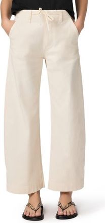 Paige Arellia Tie Waist Ankle Pants in Quartz Sand at Nordstrom, Size 25
