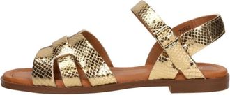 Red-Rag Platte Sandalen - Dames - Sandalen - Geel - 38 EU - Denim - Schoenen