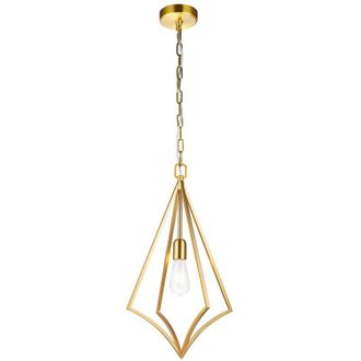 Feiss Sospensione Classica Nico Acciaio Ottone Brunito 1 Luce E27