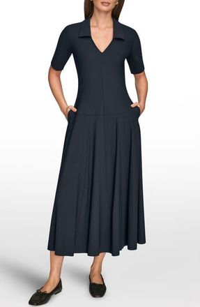 DKNY A-Line Polo Dress in Black at Nordstrom, Size 2