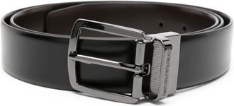 Emporio Armani smooth-grain leather belt - men - Calf Leather - One Size - Black