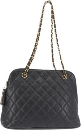 Chanel Pre-owned Shoulder Bags, female, Black, Size: ONE SIZE Pre-owned Vintage Shoulder Bag