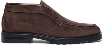 Santoni Suede Desert Boot - Heren - Enkellaarsjes - Bruin - 43 1/2 EU - Leer - Schoenen