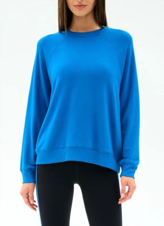 SPLITS59 Andie Oversized Fleece Sweatshirt In Stone Blue
