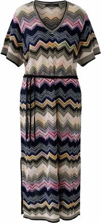 Oui Womens Short Sleeve Midi Dress In Rose Blue