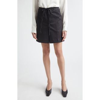 Gia Studios Richie Cotton Blend Shorts in Black at Nordstrom, Size 10 Us
