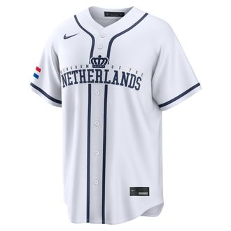 Nike Netherlands National Baseball Team 2026 World Baseball Classic Nike Mens Stadium Jersey in White | RE260GZQWBN-UFA
