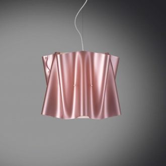 Linea Zero Linea Zero - L&aacute;mpara De Suspensi&oacute;n Folio Pantalla Rosa En Polilux Di&aacute;metro 40x H37 Cm