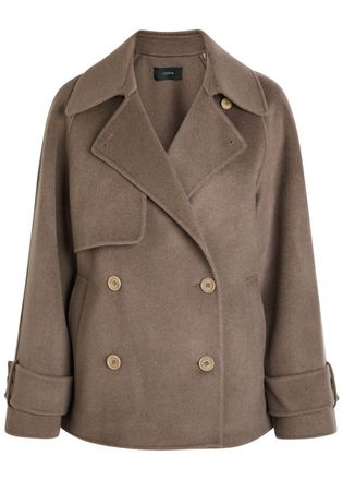 Joseph Marne Wool and Cashmere-blend Trench Coat - Brown Light - 44 (UK16 / XL)