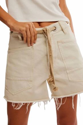 Free People Womens Oxie Barrel Shorts In White
