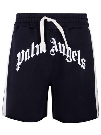 Palm Angels Curved Logo Track Sweatshorts