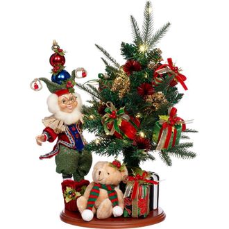 Mark Roberts Decorating Tree Elf Scene with Lights, Small in Red at Nordstrom