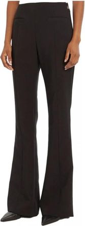 HUGO BOSS Wide Broeken - Dames - Wijde Broeken - Zwart - S - Leer - Broeken