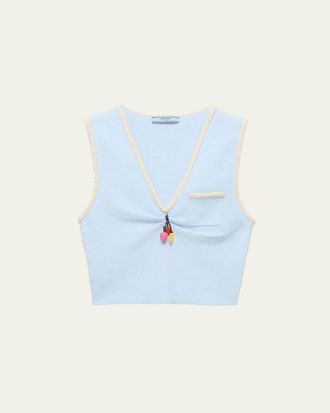 Prada Cotton Boucle Crop Top