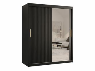 Mirjan24 Mobilier1 - Armario Hartford 402, Negro, 200x150x62cm, Puertas De Armario: Correderas, N&uacute;mero De Estantes: 0