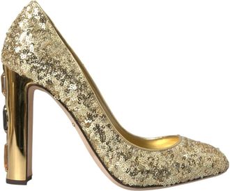 Dolce & Gabbana Heels Pumps - Dames - Pumps - Geel - 39 1/2 EU - Leer - Schoenen