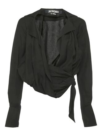 Jacquemus La Riviera tie-detail top - Black