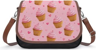 Generic Cupcake Womens Crossbody Bag Fashion Shoulder Handbags Message Tote Bag with Adjustable Strap