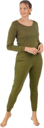 Leveret Womens Cotton Solid Matching Family Pajamas in Olive at Nordstrom, Size X-Large