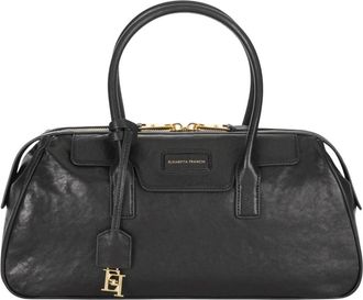 Elisabetta Franchi Medium Boston Bag - Dames - Handtassen - Zwart - ONE Size - Leer - Tassen
