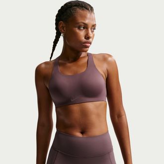 Nike Womens Rival Ultrahigh-Support Padded Sports Bra in Purple | FQ7387-502