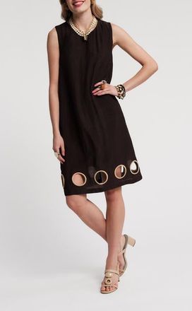 Frances Valentine Lilly Cut Out Mini Dress in Black/taupe at Nordstrom, Size X-Small