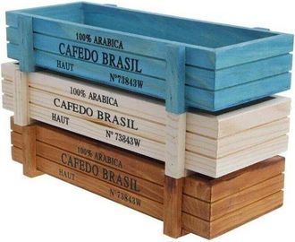 OEM Maceta De Madera Para Exteriores, Jardinera Rectangular, Macetas Para Balc&oacute;n, Macetas Para Plantas De Interior Y Exterior (3 Unidades)